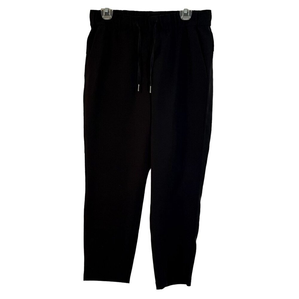 Lululemon Pants On The Fly 7/8 Crop Pant Woven Black‎ Size 8